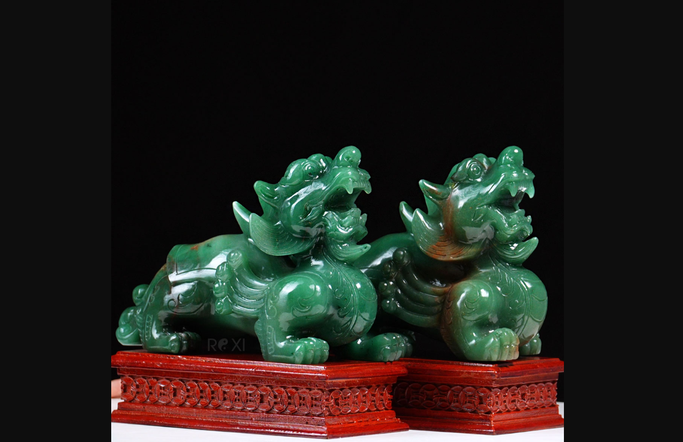 Tượng Tỳ Hưu Phong Thủy Thạch Anh Xanh.png
